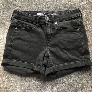 cute black denim shorts for summer back to school size 0
